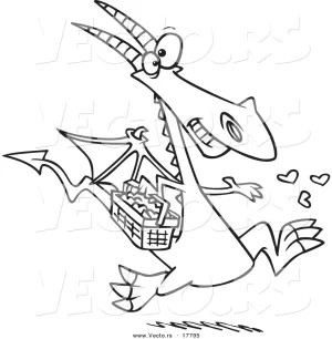 vector-of-a-cartoon-dragon-spreading-love-coloring-page-outline-by-ron-leishman-17705.webp