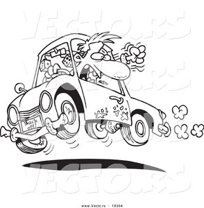 vector-of-a-cartoon-male-driver-with-road-rage-outlined-coloring-page-by-ron-leishman-18304.jpg