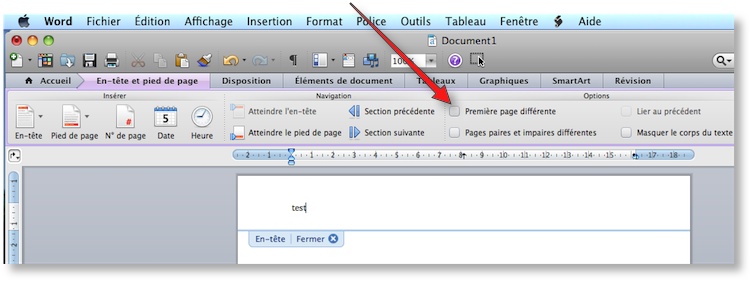 Word Avoir Un En Tete Uniquement Sur La Premiere Page Les Forums De Macgeneration
