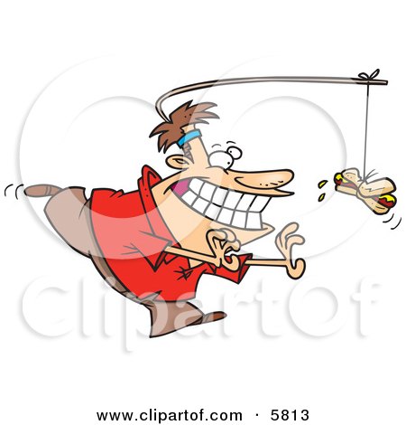 5813-Man-Chasing-A-Hotdog-On-A-Stick-Attached-To-His-Head-Clipart-Illustration.jpg